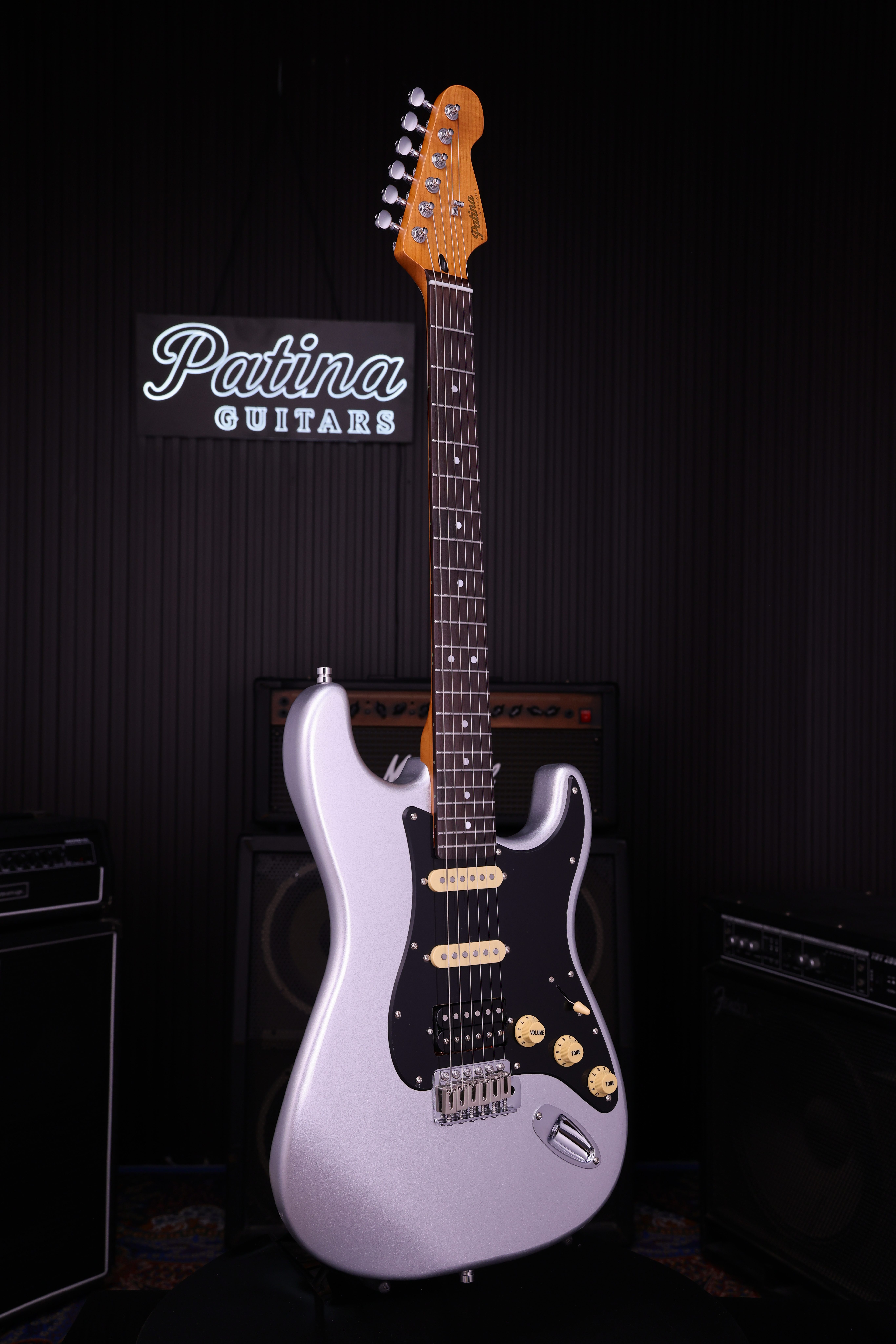 PS-4 Silver HSS ST-Style E-Gitarre